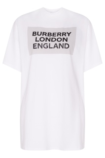 Белая футболка с принтом Burberry
