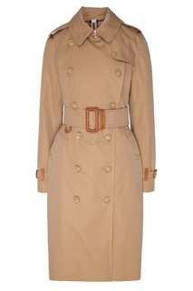 Бежевый хлопковый тренч с отделкой Burberry