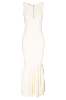 Белое платье с оборкой Stella Mc Cartney