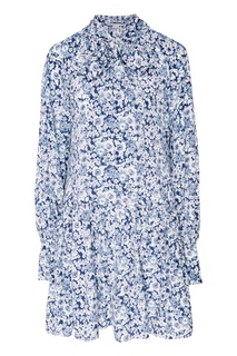 Голубое платье с цветочным принтом Stella Mc Cartney