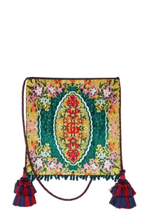 Жаккардовая сумка с цветочным узором Gucci