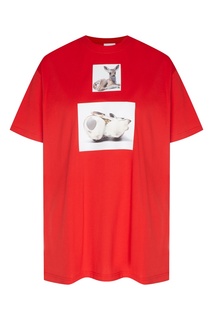 Красная футболка с олененком Burberry