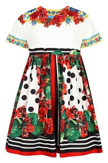 Комбинированное платье Dolce&Gabbana Children