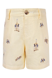 Шорты кремового оттенка с вышивкой Ralph Lauren Kids