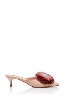 Розовые мюли Crystal Lotus Mule 45 Aquazzura
