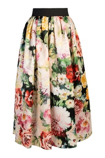 Юбка-миди с цветочным принтом Dolce & Gabbana