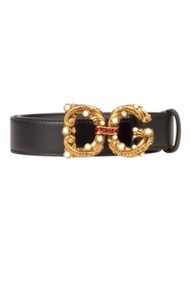 Ремень с инкрустированной пряжкой Dolce & Gabbana