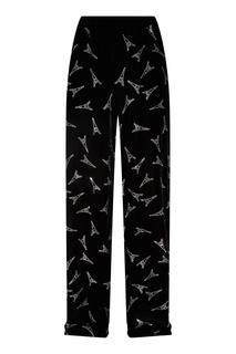 Широкие черные брюки с мотивом Balenciaga
