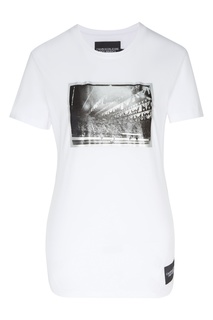 Белая футболка с принтом Calvin Klein
