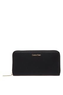 Черный кошелек с логотипом Calvin Klein
