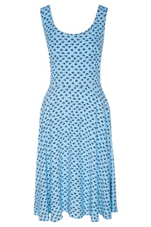 Голубое платье с принтом Calvin Klein
