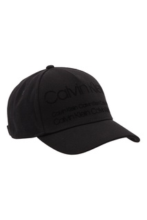 Черная бейсболка с надписями Calvin Klein