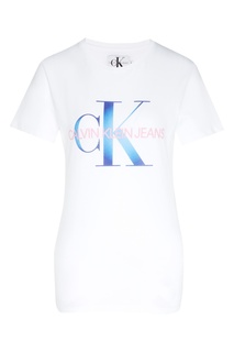Белая футболка с монограммой Calvin Klein