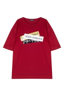 Терракотовая футболка с принтом Dolce & Gabbana
