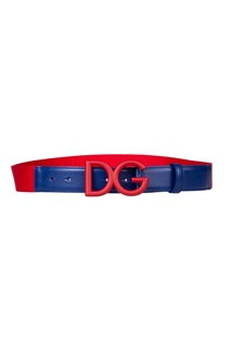 Комбинированный красно-синий ремень Dolce & Gabbana