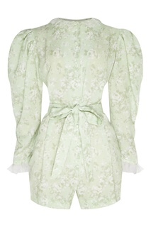 Зеленый шелковый комбинезон Ulyana Sergeenko