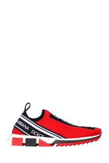 Красные текстильные кроссовки Dolce & Gabbana