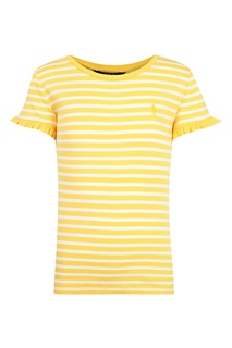 Футболка в желто-белую полоску Polo Ralph Lauren Kids