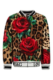 Бомбер с комбинированным принтом Dolce&Gabbana Children