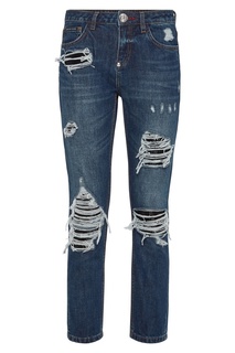 Укороченные джинсы с прорезями Philipp Plein