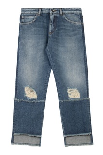 Потертые укороченные джинсы Dolce & Gabbana