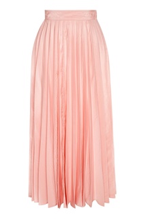 Розовая шелковая юбка гофре Miu Miu