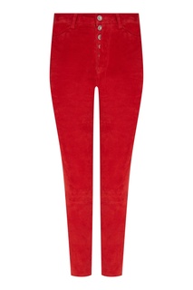 Красные кожаные брюки Unravel Project