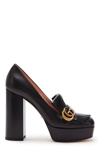 Черные туфли с бахромой и логотипом GG Gucci