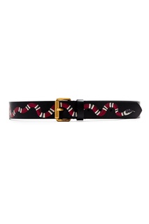Кожаный ремень с принтом Kingsnake Gucci Man