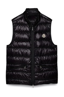 Черный стеганый жилет Moncler