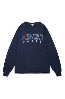 Темно-синий свитшот с логотипом Kenzo