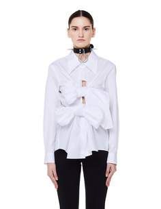 Белая хлопковая рубашка с бантами Comme DES GarÇons