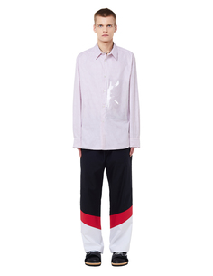 Черные треники с контрастной вставкой Vetements