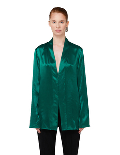 Зеленая шелковая блузка Haider Ackermann