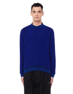 Синий шелковый свитшот Haider Ackermann