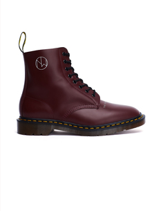 Красные высокие ботинки Dr.Martens Undercover