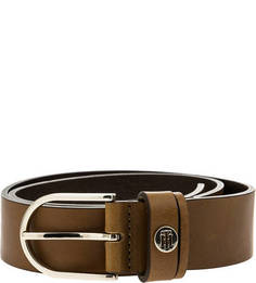 Коричневый ремень из гладкой кожи Tommy Hilfiger
