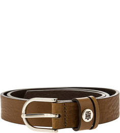 Коричневый ремень из зерненой кожи Tommy Hilfiger