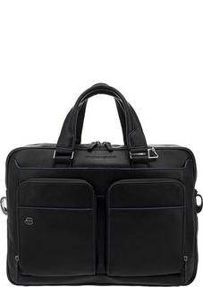 Кожаная сумка через плечо с карманами Piquadro