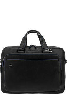 Кожаная сумка с одним отделом на молнии Piquadro