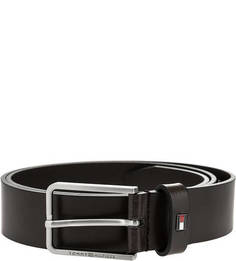 Темно-коричневый ремень из гладкой кожи Tommy Hilfiger