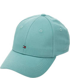 Хлопковая бейсболка мятного цвета Tommy Hilfiger