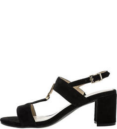 Замшевые босоножки на устойчивом каблуке Caprice