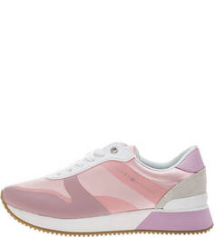 Розовые текстильные кроссовки на платформе Tommy Hilfiger