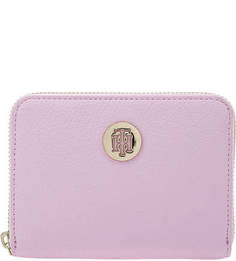 Розовый кошелек с логотипом бренда Tommy Hilfiger