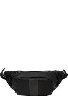 Текстильная поясная сумка черного цвета Lacoste