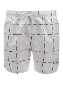 Белые купальные шорты с логотипом бренда Calvin Klein