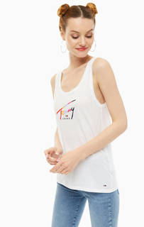 Майка из хлопка с логотипом бренда Tommy Jeans