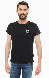 Хлопковая футболка с контрастным принтом Cheap Monday