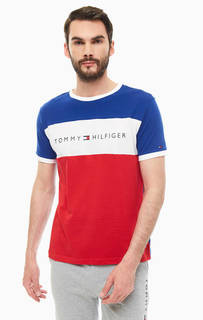 Домашняя футболка из хлопка с логотипом бренда Tommy Hilfiger